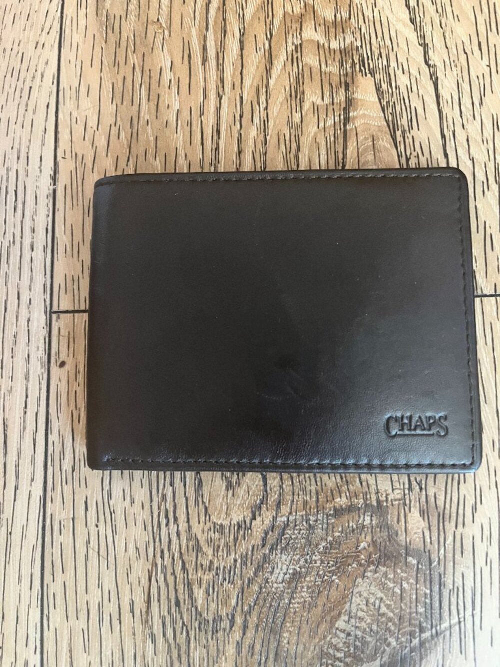 Brown Genuine Leather Chaps Ralph Lauren Men’s RFID  Bifold Slim Wallet New
